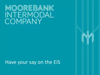 Have your say on the EIS  Presentation overview  Project and planning process (incl. relationship