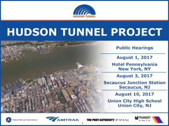 Public Hearings  August 1, 2017  Hotel Pennsylvania  New York, NY  August 3, 2017  Secaucus