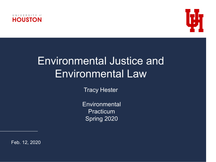 environmental justice and environmental law