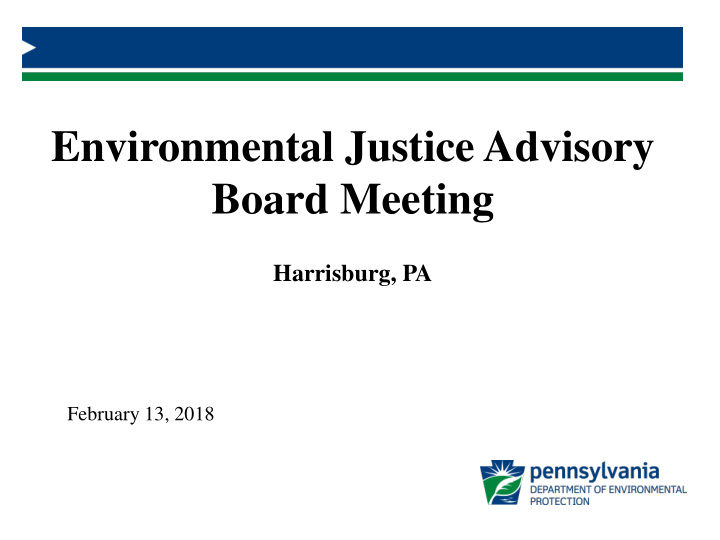 environmental justice advisory board meeting