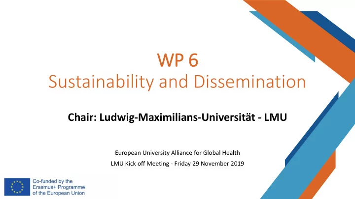 sustainability and dissemination