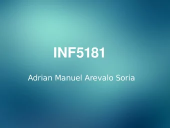 INF5181  Adrian Manuel Arevalo Soria  Context  Short description:  A company is developing