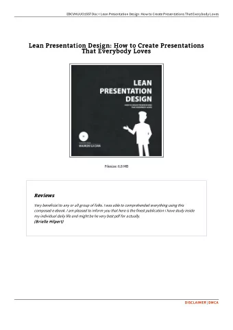 Lean Presentation Design: How to Create Presentations  Lean Presentation Design: How to Create