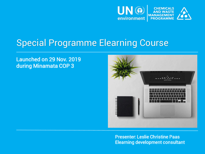 special programme elearning course