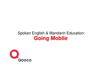 Going Mobile  The Revolution  Qoocos Mobile Learning Solution  The explosive growth in
