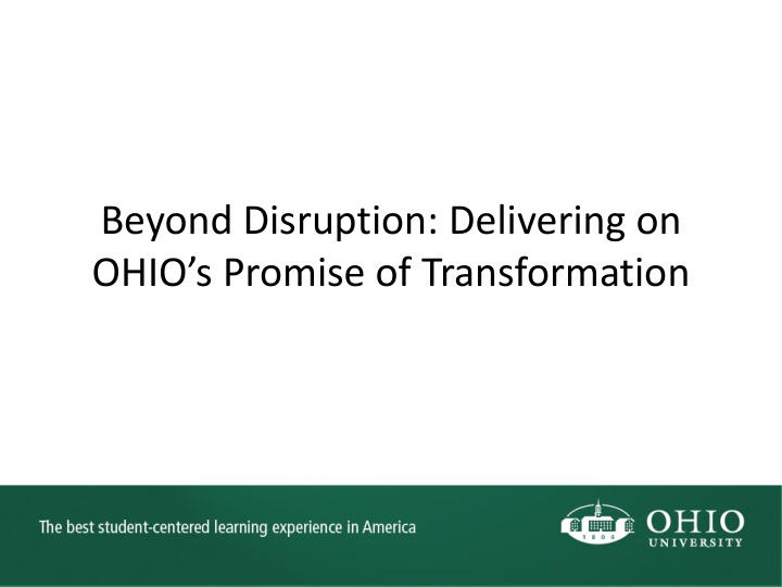 ohio s promise of transformation senior vice provost for