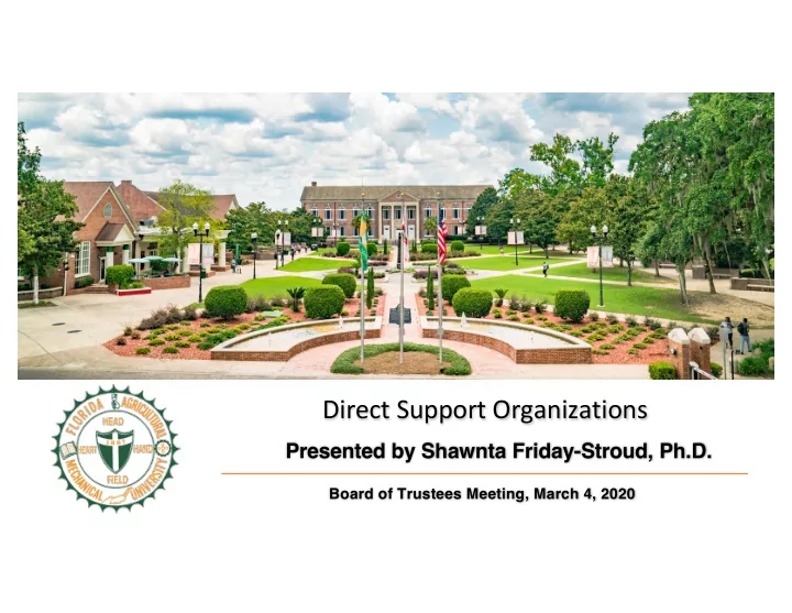 direct support organizations