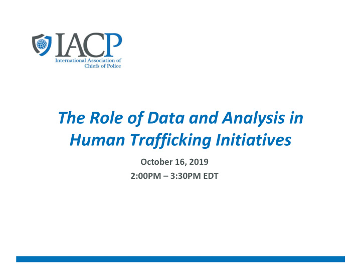 the role of data and analysis in human trafficking