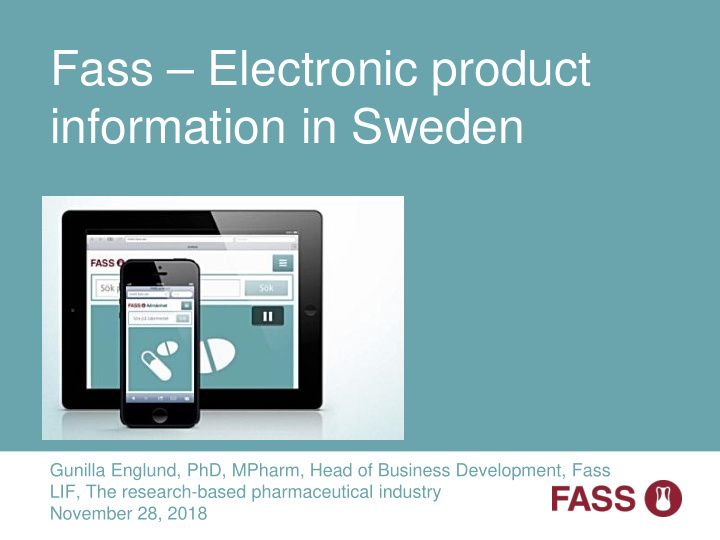 fass electronic product information in sweden