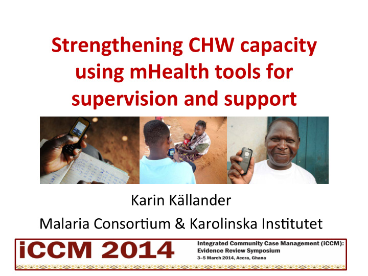 strengthening chw capacity using mhealth tools for