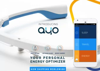 LIGHTWEIGHT, HIGH-TECH WEARABLE  Timed to gently bathe your field of vision Timed to your travels