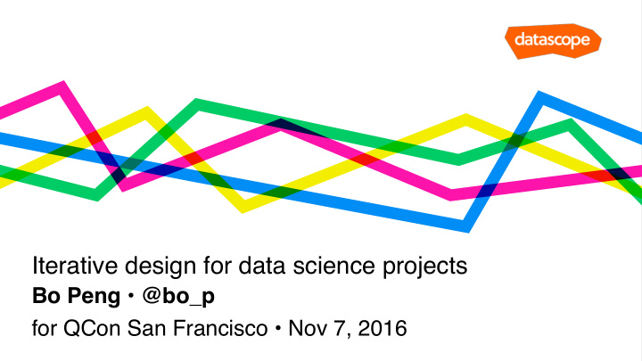 iterative design for data science projects