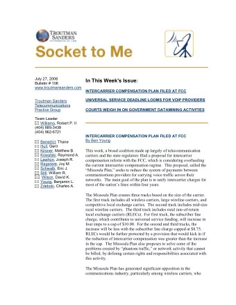 under the plan could face an increase in charges to complete calls on  wireline networks.  Most