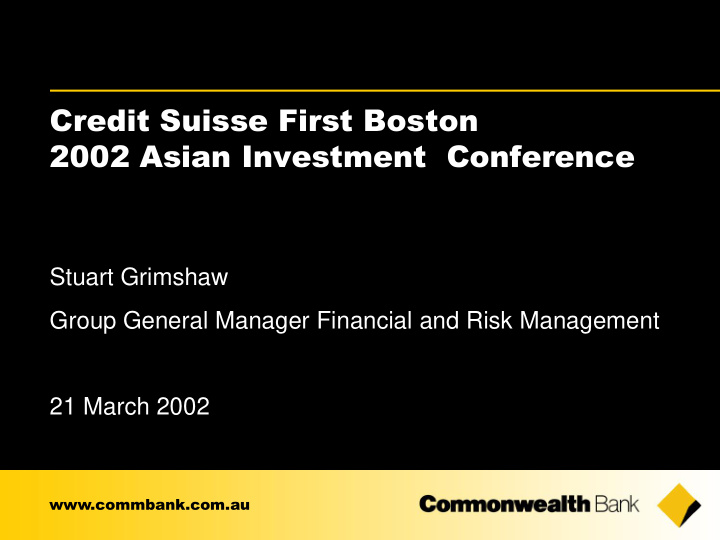 credit suisse first boston