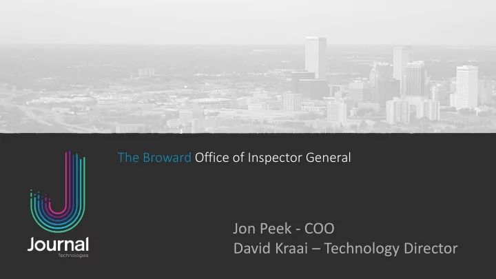 jon peek coo david kraai technology director company