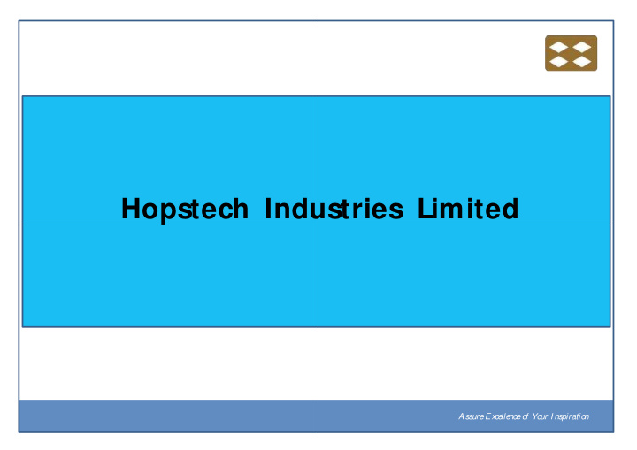 hopstech indu hopstech indu industries limited industries