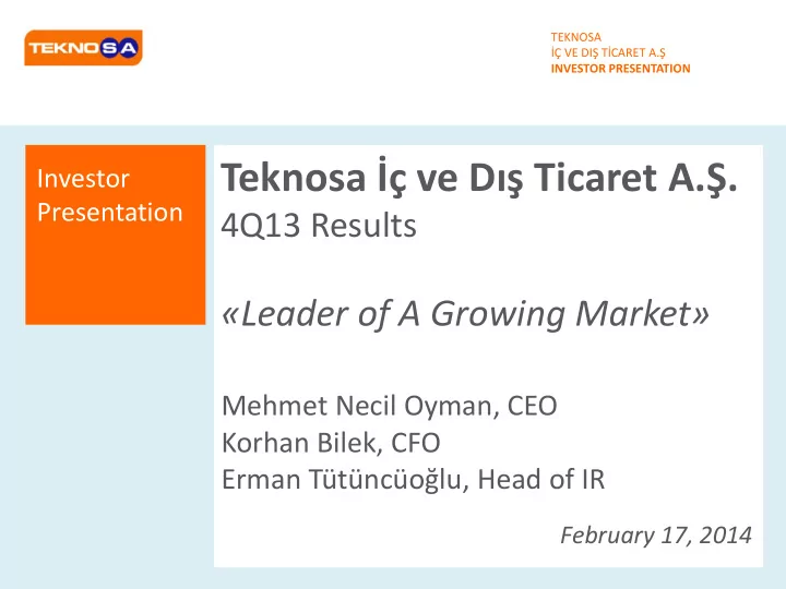 teknosa ve d ticaret a