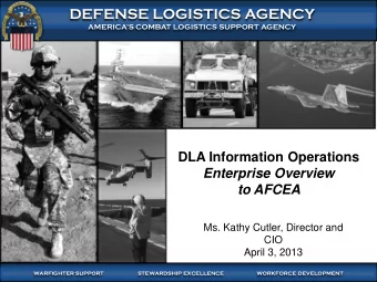DEFENSE LOGISTICS AGENCY  AMERICAS COMBAT LOGISTICS SUPPORT AGENCY  DLA Information Operations