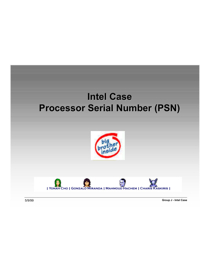 intel case intel case processor serial number psn
