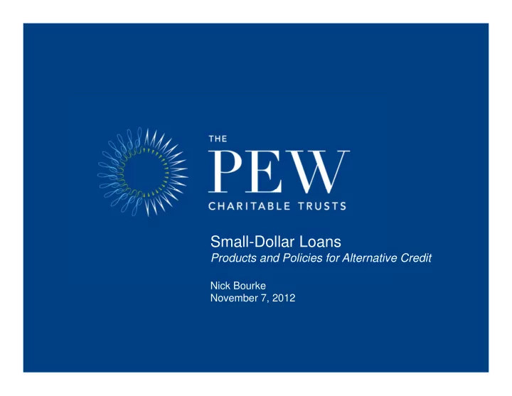 small dollar loans