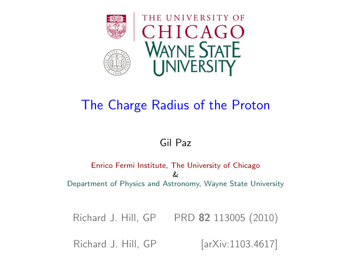 the charge radius of the proton