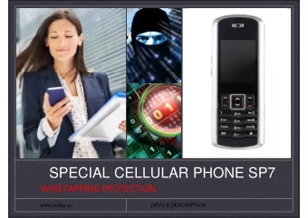 SPECIAL CELLULAR PHONE SP7  WIRETAPPING PROTECTION  www.ledbg.eu  DEVICE DESCRIPTION  NO MATTER