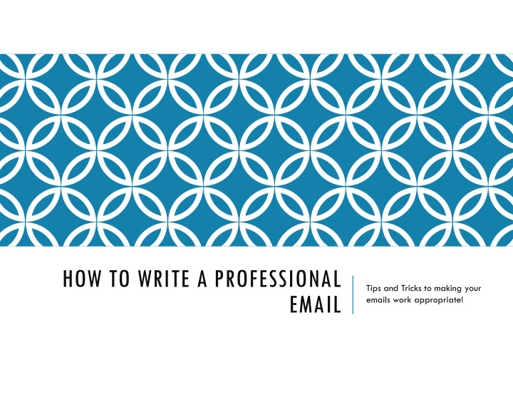 how to write a professional