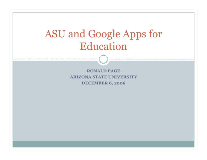 asu and google apps for education