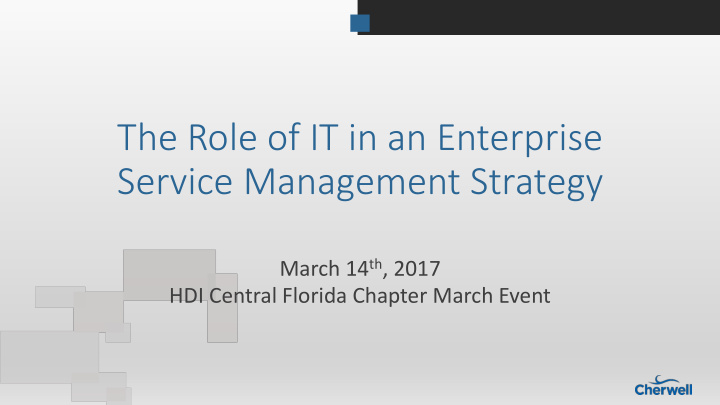 the role of it in an enterprise service management