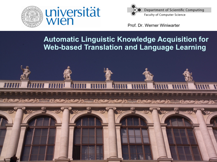 automatic linguistic knowledge acquisition for web based