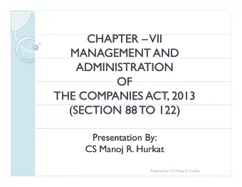 CHAPTER  CHAPTER VII  CHAPTER  CHAPTER VII  VII  VII  MANAGEMENT AND  MANAGEMENT AND