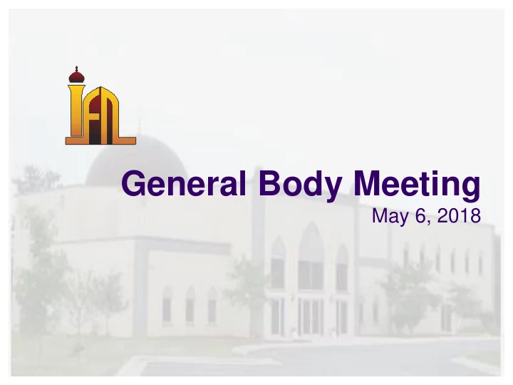 general body meeting