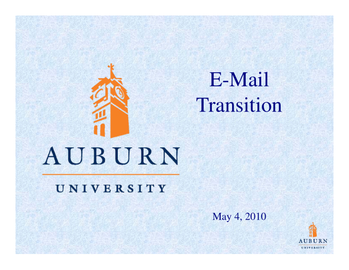 e mail transition