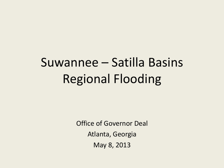 suwannee satilla basins regional flooding