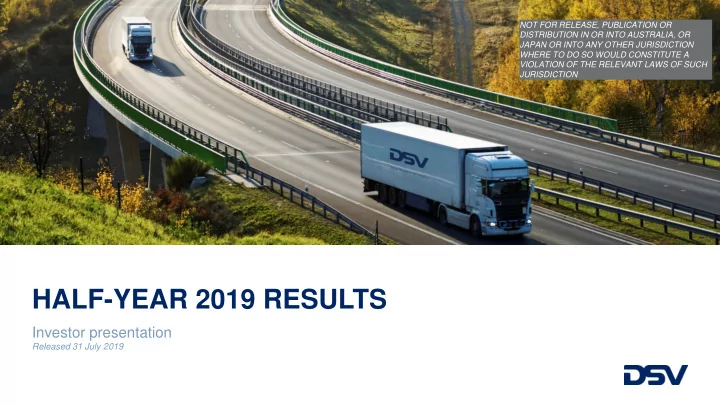 half year 2019 results