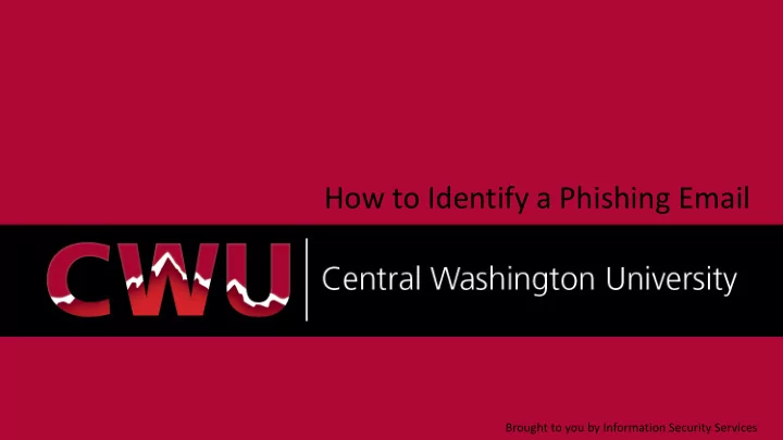 how to identify a phishing email