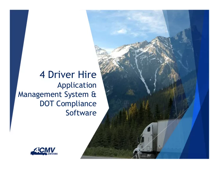 4 driver hire