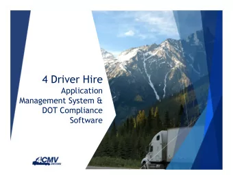 4 Driver Hire  Application  Management System &amp;  DOT Compliance  Software  4 Driver Hire
