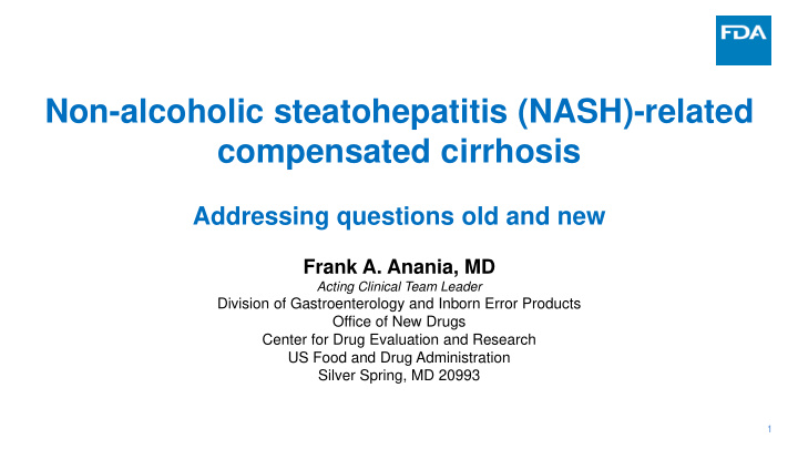 non alcoholic steatohepatitis nash related compensated
