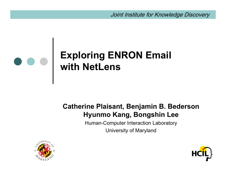 exploring enron email with netlens
