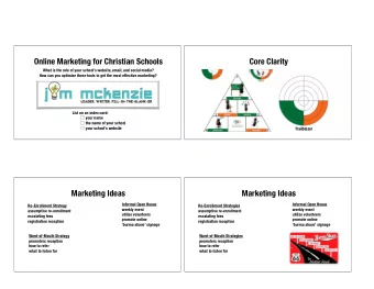 Online Marketing for Christian Schools  Core Clarity  What is the role of your schools website,