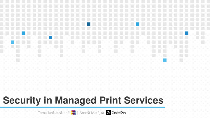 security in managed print services