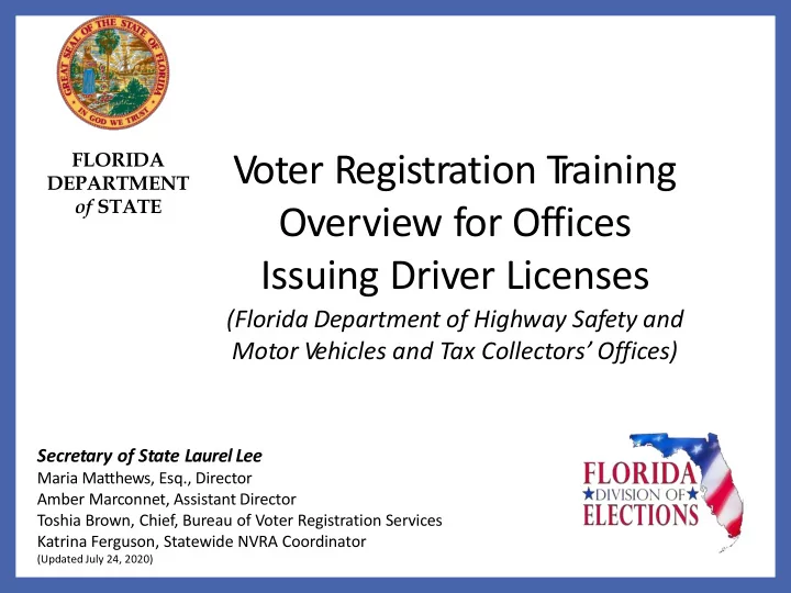 voter registration t raining