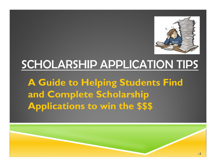 scholarship application tips