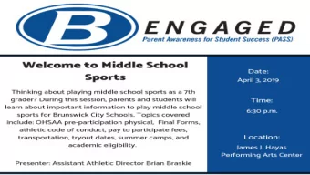 Overview    Athletic Department Staff    Contact Information    Education Based Athletics