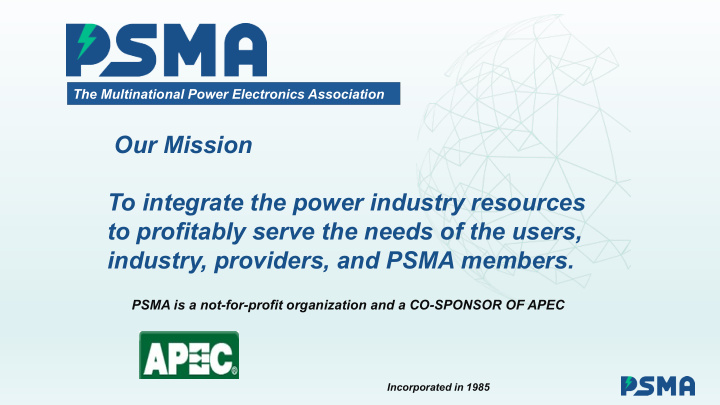 our mission to integrate the power industry resources to