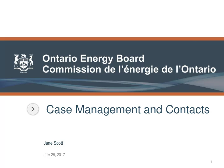 case management and contacts
