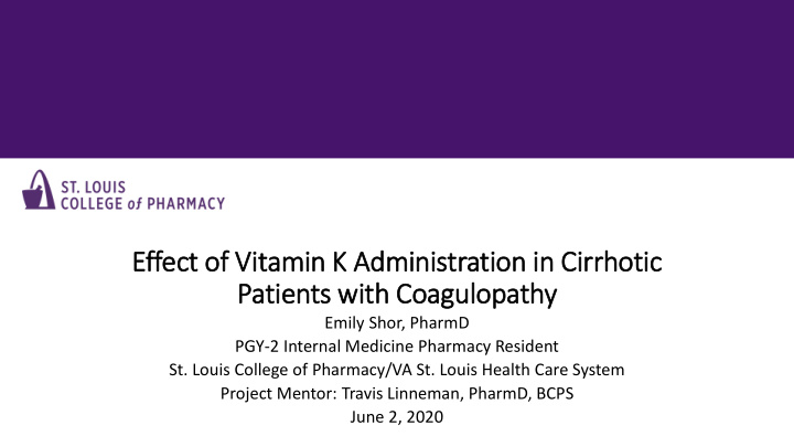 effect o of v vitamin k k administration i in ci cirr