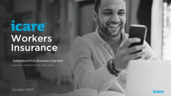 Insurance  Suth  ther  erland Shire  re Busines  ness Chamber  er Speakers  Gerard Foley &amp;