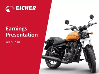 Earnings  Presentation  a  Q4 &amp; FY18  Management comment    Royal Enfield records highest